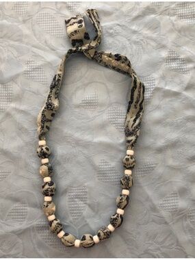 Blue Fabric Necklace